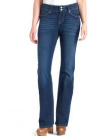 Update your wardrobe in these Levi's bootcut-leg jeans. Featuring a curve-hugging fit, faded wash and embroidered back pockets, they offer vintage-inspired style to your summer ensembles! Update your wardrobe in these Levi's bootcut-leg jeans. Featuring a curve-hugging fit, faded wash and embroidered back pockets, they offer vintage-inspired style to your summer ensembles!