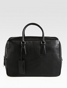 An essential tote, handsomely crafted in pebbled leather with a full-zip closure and dual handles.Zip closureDouble top handlesInterior zip pocketLeather16W x 11H x 6DMade in Italy An essential tote, handsomely crafted in pebbled leather with a full-zip closure and dual handles.Zip closureDouble top handlesInterior zip pocketLeather16W x 11H x 6DMade in Italy
