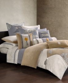 A symbol of strength and peace, an Eastern-inspired temple is embroidered upon this European sham from Natori. A sea dragon on the reverse complements the temple with a sense of security in soothing color. Zipper closure. A symbol of strength and peace, an Eastern-inspired temple is embroidered upon this European sham from Natori. A sea dragon on the reverse complements the temple with a sense of security in soothing color. Zipper closure.