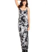 An allover tie-dye adds an urban edge to this RACHEL Rachel Roy maxi dress -- perfectly paired with heels or boots!