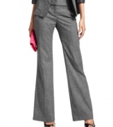 Opt for classic style with these wide leg trousers from BCX! Piping at the waistband acts as a chic accent.