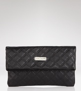 Marc Jacobs mixes sophistication with cool-girl allure. This leather clutch encapsulates the look with a night-right shape and tactile, quilted design.