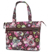 So long clutter and confusion-say hello to your everyday companion, a fun and flirty tote with a deluxe interior that makes ample room for all of the must-haves. Limited lifetime warranty. Qualifies for Rebate