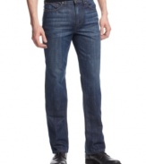 A modern tapered leg makes these blues from Joe's Jeans anything but basic.