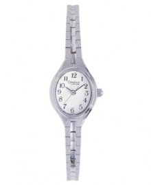 A classic everyday style from Caravelle by Bulova. Watch features a mixed metal bracelet and case. White dial with logo and silvertone numerals. Quartz movement. Water resistant to 30 meters. Three-year limited warranty. A classic everyday style from Caravelle by Bulova. Watch features a mixed metal bracelet and case. White dial with logo and silvertone numerals. Quartz movement. Water resistant to 30 meters. Three-year limited warranty.