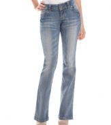 Grane's Selma jeans have a straight fit that flaunt your curves ... the bootcut leg pairs well with boots or platform heels.