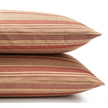 The intricate design of an antique Persian Rug in terracotta, bronze and cream tones inspires these unique Ralph Lauren filat sheet.