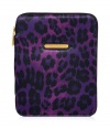 Inject a fun edge into you media collection with Juicy Coutures bright purple leopard print iPad case - Microfiber interior, metal logo plaque - Stash away in just as bold oversized printed totes