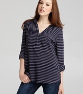 Precise stripes bring preppy polish to this Splendid top--destined to be a wardrobe classic.