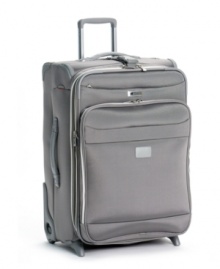 Constructed from tough ballistic nylon, this all-business suiter stands up against travel's biggest obstacles, keeping your wardrobe necessities wrinkle-free and always in top-notch condition. The ultra-light frame and expandable main compartment let you pack more and still glide effortlessly on the long-lasting ball-bearing wheels. Limited lifetime warranty. Constructed from tough ballistic nylon, this all-business suiter stands up against travel's biggest obstacles, keeping your wardrobe necessities wrinkle-free and always in top-notch condition. The ultra-light frame and expandable main compartment let you pack more and still glide effortlessly on the long-lasting ball-bearing wheels. Limited lifetime warranty.