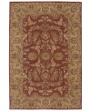 With a modern approach to traditional designs, the India House collection offers beauty to be appreciated for years to come. Meticulous hand-tufting results in truly artful detail. Featuring a lush, exotic floral motif, this rust-colored rug is an exceptional addition to your home.