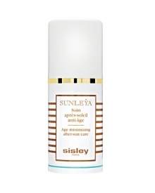Continuing the anti-free radical action of Sunleÿa Age Minimizing Sun Protection SPF 15, Sunleÿa Age Minimizing After-Sun Care has been formulated to repair skin stressed by sun exposure, prevent the external signs of skin aging, and prepare perfectly for sun exposure the next day.Instantly soothed, refreshed and lastingly rehydrated, your skin will be visibly smoother and more luminous. Your tan is even and lasts longer. Easily applied, silky, non-greasy and non-sticky cream. Continuing the anti-free radical action of Sunleÿa Age Minimizing Sun Protection SPF 15, Sunleÿa Age Minimizing After-Sun Care has been formulated to repair skin stressed by sun exposure, prevent the external signs of skin aging, and prepare perfectly for sun exposure the next day.Instantly soothed, refreshed and lastingly rehydrated, your skin will be visibly smoother and more luminous. Your tan is even and lasts longer. Easily applied, silky, non-greasy and non-sticky cream.