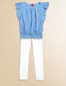 A stretch cotton look with five-pocket style and narrow, tapered legs, in a dark versatile shade.Front zip and button closureBelt loopsClassic five pocket style92% cotton/7% polyester/1% spandexMachine washImported A stretch cotton look with five-pocket style and narrow, tapered legs, in a dark versatile shade.Front zip and button closureBelt loopsClassic five pocket style92% cotton/7% polyester/1% spandexMachine washImported