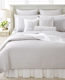 A luxe raised dot texture creates beautiful clusters of flowers and leaves in this Pave decorative pillow from Barbara Barry. A luxe raised dot texture creates beautiful clusters of flowers and leaves in this Pave decorative pillow from Barbara Barry.
