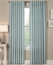 More than meets the eye. The Saturn window panel from Peri boasts an all-over circle jacquard weave that puts an elegant spin on modern geometric style. This panel widens at the bottom for a sumptuous draping effect. More than meets the eye. The Saturn window panel from Peri boasts an all-over circle jacquard weave that puts an elegant spin on modern geometric style. This panel widens at the bottom for a sumptuous draping effect.