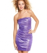 Shine in this strapless look from Speechless, where infinite pleats on a fitted silhouette create the ultimate party dress design!
