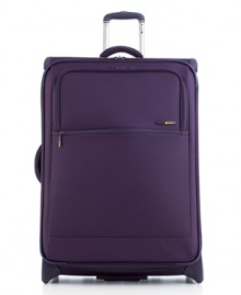 Make light of any travel situation with this lighter-than-ever carry-on suitcase from Delsey. Featuring a fully integrated frame made from lightweight memory graphite -- the same material used in golf clubs and tennis rackets -- this expandable bag makes it easy to bring your belongings anywhere. Limited lifetime warranty. Qualifies for Rebate Make light of any travel situation with this lighter-than-ever carry-on suitcase from Delsey. Featuring a fully integrated frame made from lightweight memory graphite -- the same material used in golf clubs and tennis rackets -- this expandable bag makes it easy to bring your belongings anywhere. Limited lifetime warranty. Qualifies for Rebate