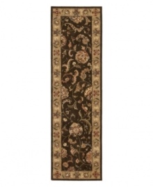 A graceful achievement in symmetry and style, this splendid area rug exemplifies the fine detail and precision handcraftsmanship of the Nourison 2000 collection. Featuring a myriad of delicate vinery and exquisite blossom medallions, this stylish piece lends warm color and perfection softness to any room in your home. A graceful achievement in symmetry and style, this splendid area rug exemplifies the fine detail and precision handcraftsmanship of the Nourison 2000 collection. Featuring a myriad of delicate vinery and exquisite blossom medallions, this stylish piece lends warm color and perfection softness to any room in your home.