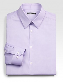 A modern, neatly tailored addition to your office wardrobe in solid, smooth cotton.Button-frontPoint collarCottonDry cleanImported