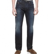 Dark denim does well with your casual look. These faded jeans from Hugo Boss Orange make look like a time-worn classic, but they're anything but.