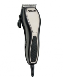 Make the cut with salon style in the comfort of your home. You'll always clean up nicely with the comprehensive approach of this 24-piece kit, which brings incredible ease, comfort and precision to every trim or cut. With interchangeable blades for every kind of look, it is easy to master the details that make a haircut sharp. 5-year warranty. Model HCT21. Make the cut with salon style in the comfort of your home. You'll always clean up nicely with the comprehensive approach of this 24-piece kit, which brings incredible ease, comfort and precision to every trim or cut. With interchangeable blades for every kind of look, it is easy to master the details that make a haircut sharp. 5-year warranty. Model HCT21.