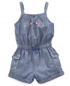 Country goes stylish with this adorable denim one-piece from Osh Kosh.