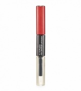 Specially packaged for the Tabloid Beauty collection: a long-wearing lipcolor that applies in two quick steps. Stroke on the specially formulated color base, flip the stick, and apply the clear gloss. Soft and comfortable on. Kiss, drink, eat. Doesn't smudge, run, transfer or feather - proven to provide up to eight hours of transfer-free wear. Best removed with Cleanse Off Oil.