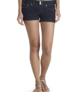 Suit up for the warmth in these dark rinse shorts from Levi's -- a great denim basic that pairs well with tanks and tees alike!