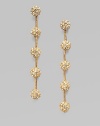 Dazzling pavé-set spheres are elegantly linked by graceful chains in this lovely dangle design.Crystal14k goldplatedDrop, about 3Post backImported