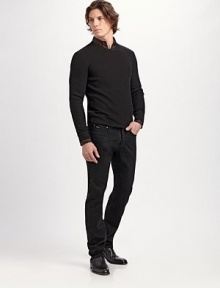 A trim-fitting look blends functional edge with timeless elegance in luxurious, ultra-soft Pima cotton. Crewneck Cotton Hand wash Imported 