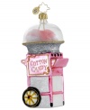 Sugarcoat it. A cotton candy machine that's straight from the county fair is a welcome surprise for everyone around your tree. Painted to perfection, the Christopher Radko ornament features a hot pink hue with glitter accents.