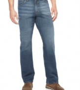 These boot-cut jeans from Nautica are easy-going -- perfect for a casual weekend look.