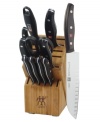 This cutlery set is crafted to give you every edge when it comes to cooking. The perfect union of classic style and modern cutting technology, each ultra-sharp blade is stamped from a single piece of stainless steel, lending its ultra-sharp edge to virtually any kitchen task. Full warranty.