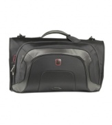 Every well-dressed traveler needs a bag to suit his style. The Tumi T-Tech garment bag is packed with full-size features that you'll be able to bring aboard any plane. Take along clothing for every occasion with a universal hanger bracket and a variety of pockets for folded garments and accessories. Full Tumi warranty.