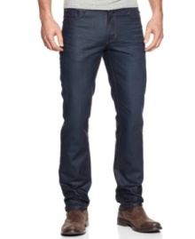 Get a fresh coat of cool for your denim look with these coated jeans from Ring of Fire. Get a fresh coat of cool for your denim look with these coated jeans from Ring of Fire.