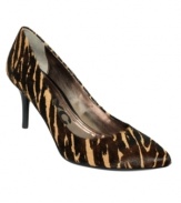 Show your wild side with the Delia mid-heel pumps from DKNYC, and liven up any room you enter.