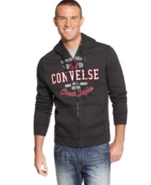Bold and brash. Your style gets a hip addition with this hoodie from Converse with big logo graphic detail. (Clearance)