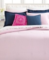 Think pink. This standard sham features classic pinstripes in pink and white to dress your bed in polished, Lauren Ralph Lauren University style. Featuring pure cotton; envelope closure.