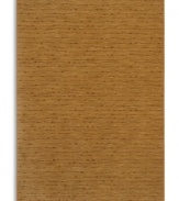 This soft, texturally interesting area rug from Karastan adorns your floor with an organic stripe pattern that suggests the look of beads strung across a curry-orange field. Ideal for any decor, made from 100% premium worsted 2-ply wool for a soft hand and long-lasting wear.