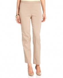 JM Collection's easy pull-on pants are essential basics for work and play alike. Dress them up with heels and a cardigan, or keep them casual with a tank top and flats! JM Collection's easy pull-on pants are essential basics for work and play alike. Dress them up with heels and a cardigan, or keep them casual with a tank top and flats!