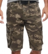 Soldier on. These camouflage shorts from Marc Ecko Cut & Sew help you navigate your way through the everyday jungle.