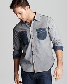 PRPS Goods & Co. Seersucker Woven Sport Shirt - Slim Fit, Barrel Cuffs PRPS Goods & Co. Seersucker Woven Sport Shirt - Slim Fit, Barrel Cuffs
