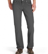 Because gray denim is the new true blue: Levi's 514™ Slim Straight-Leg jeans in Rigid Grey.