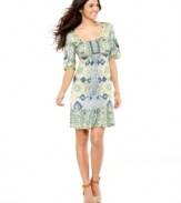 Prettier than a spring day, One World's romantic dress looks just right for day or night!