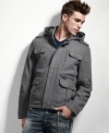 Stock your closet. This medium-weight jacket from INC International Concepts gets you set for the season.