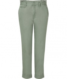 Stylish pants in fine olive cotton - sligtly washed used optic - fashionable slim chino cut with flat front - hip 7/8 length with turn-up - favorite pants for every day, a great alternative for jeans - a hit with a white blouse or cashmere top and ballet flats or pumps Stylish pants in fine olive cotton - sligtly washed used optic - fashionable slim chino cut with flat front - hip 7/8 length with turn-up - favorite pants for every day, a great alternative for jeans - a hit with a white blouse or cashmere top and ballet flats or pumps