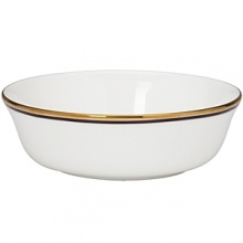 Kate Spade and Lenox join together to bring ease, elegance and understated wit to the table. Library Lane, a pattern banded with stripes, can be dressed up by mixing in the accent plate that is rimmed in navy with gold dots.