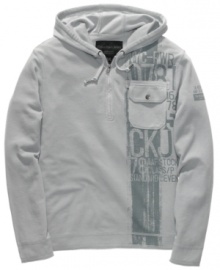 Sport meets street. This casual Calvin Klein hoodie brings a laid-back vibe to your casual wear. Sport meets street. This casual Calvin Klein hoodie brings a laid-back vibe to your casual wear.