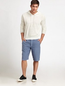 A lightweight layering options for those cool days and nights, shaped in a luxurious linen blend.Attached drawstring hoodRibbed knit cuffs and hem55% linen/45% polyesterDry cleanImported A lightweight layering options for those cool days and nights, shaped in a luxurious linen blend.Attached drawstring hoodRibbed knit cuffs and hem55% linen/45% polyesterDry cleanImported
