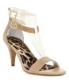 Style around town. Jessica Simpson's Easton sandals feature a double ankle strap and a zippered heel.